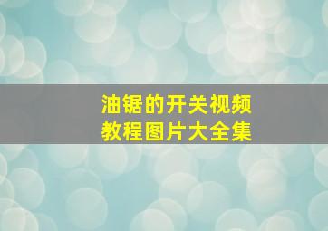 油锯的开关视频教程图片大全集