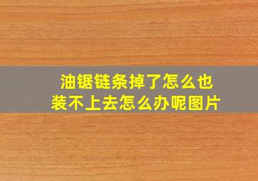 油锯链条掉了怎么也装不上去怎么办呢图片