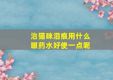 治猫咪泪痕用什么眼药水好使一点呢