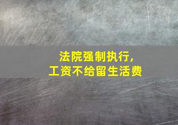 法院强制执行,工资不给留生活费