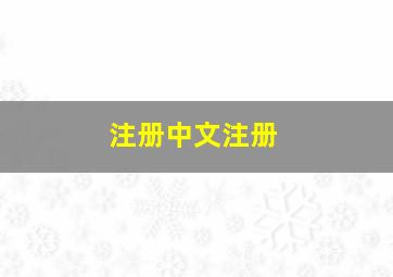 注册中文注册