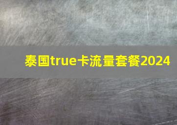 泰国true卡流量套餐2024