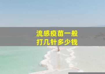 流感疫苗一般打几针多少钱