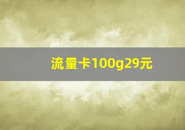 流量卡100g29元