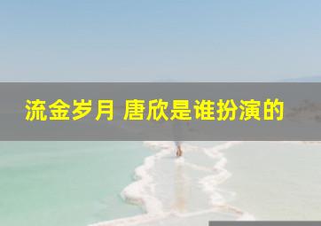 流金岁月 唐欣是谁扮演的