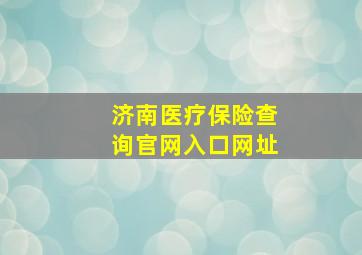 济南医疗保险查询官网入口网址