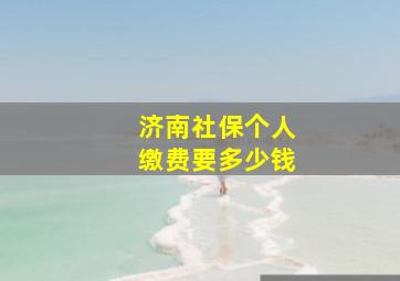 济南社保个人缴费要多少钱