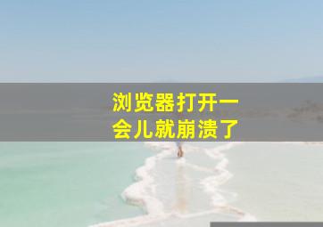 浏览器打开一会儿就崩溃了