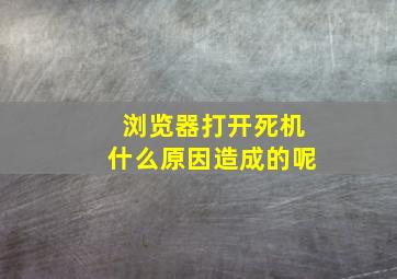 浏览器打开死机什么原因造成的呢