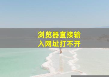 浏览器直接输入网址打不开