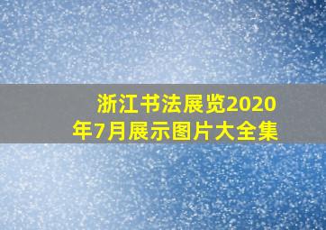 浙江书法展览2020年7月展示图片大全集