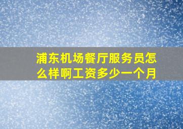 浦东机场餐厅服务员怎么样啊工资多少一个月