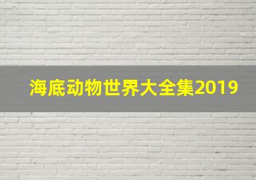 海底动物世界大全集2019