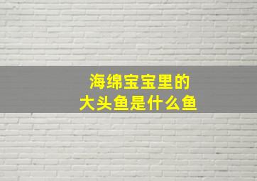 海绵宝宝里的大头鱼是什么鱼