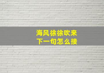 海风徐徐吹来 下一句怎么接