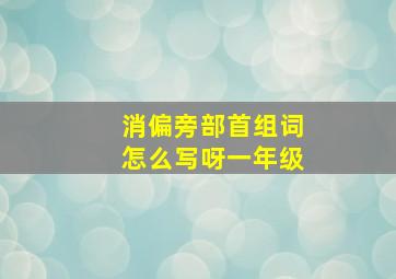 消偏旁部首组词怎么写呀一年级