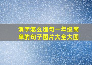 消字怎么造句一年级简单的句子图片大全大图