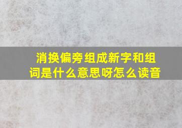 消换偏旁组成新字和组词是什么意思呀怎么读音