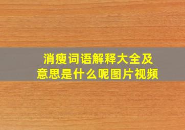 消瘦词语解释大全及意思是什么呢图片视频