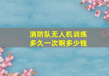 消防队无人机训练多久一次啊多少钱