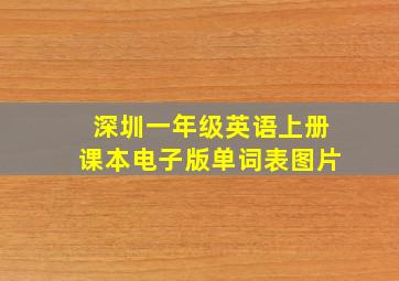 深圳一年级英语上册课本电子版单词表图片