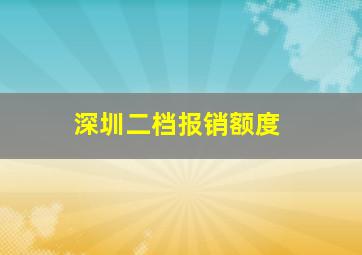 深圳二档报销额度