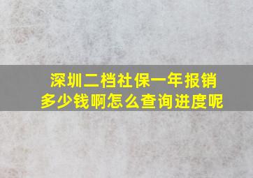 深圳二档社保一年报销多少钱啊怎么查询进度呢