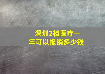 深圳2档医疗一年可以报销多少钱