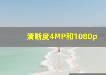 清晰度4MP和1080p