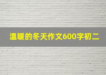 温暖的冬天作文600字初二