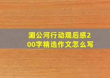 湄公河行动观后感200字精选作文怎么写