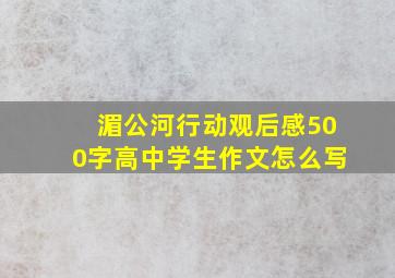 湄公河行动观后感500字高中学生作文怎么写