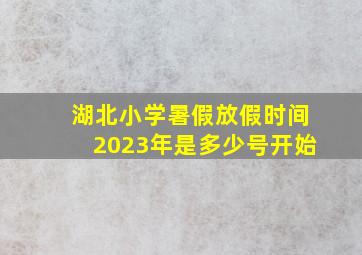 湖北小学暑假放假时间2023年是多少号开始