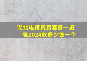 湖北电信资费套餐一览表2024款多少钱一个