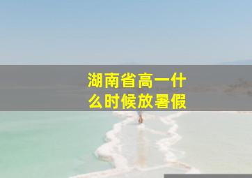 湖南省高一什么时候放暑假