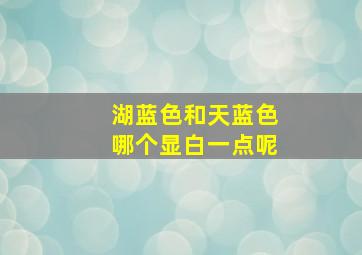 湖蓝色和天蓝色哪个显白一点呢