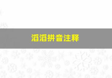 滔滔拼音注释