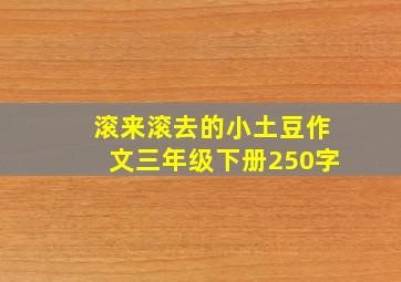 滚来滚去的小土豆作文三年级下册250字