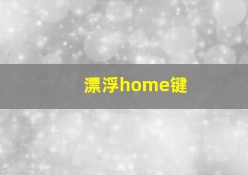 漂浮home键