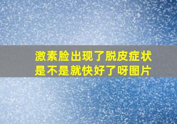 激素脸出现了脱皮症状是不是就快好了呀图片