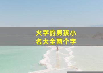 火字的男孩小名大全两个字