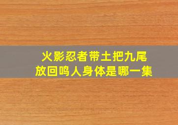 火影忍者带土把九尾放回鸣人身体是哪一集