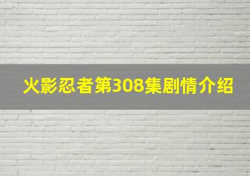 火影忍者第308集剧情介绍