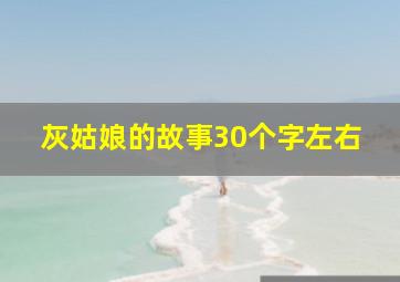 灰姑娘的故事30个字左右