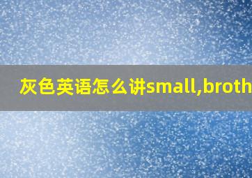 灰色英语怎么讲small,brother