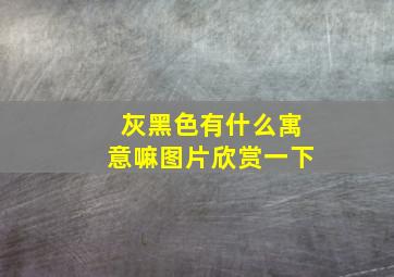 灰黑色有什么寓意嘛图片欣赏一下