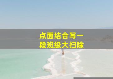 点面结合写一段班级大扫除