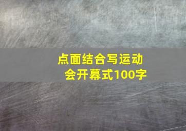 点面结合写运动会开幕式100字