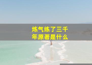 炼气练了三千年原著是什么