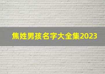 焦姓男孩名字大全集2023